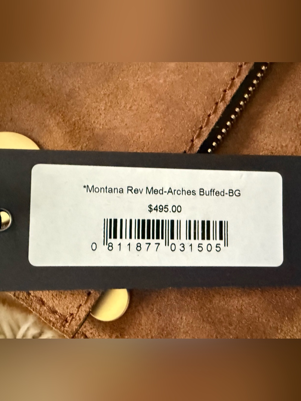 Hammitt Montana Rev Buffed Suede & Leather Crossbody w/Gold Grommet Accents - Picture 9 of 9